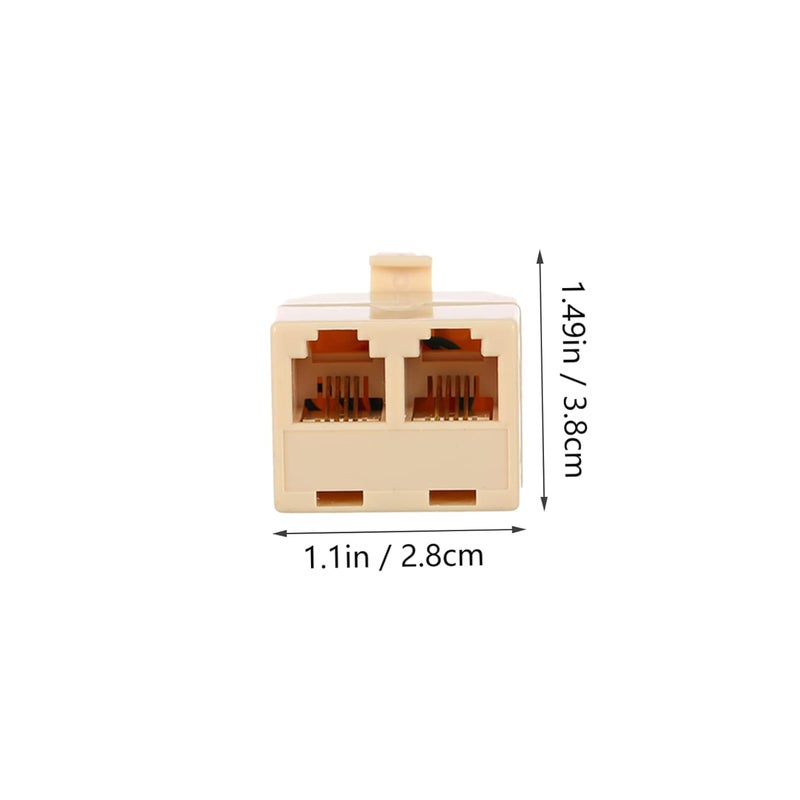 NUOBESTY 10 قطعة مقسم هاتف مزدوج التوصيل محول حائط لتمديد خط أرضي سهل التركيب - Image 3